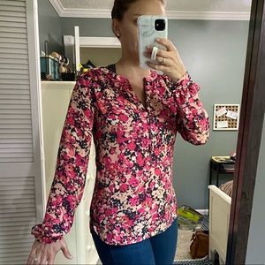 LOFT floral print blouse